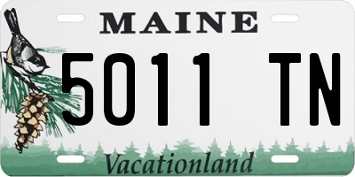 ME license plate 5011TN