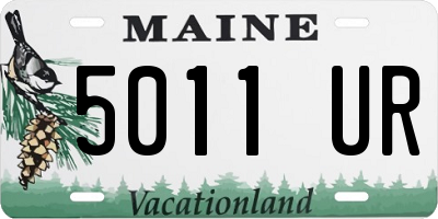 ME license plate 5011UR