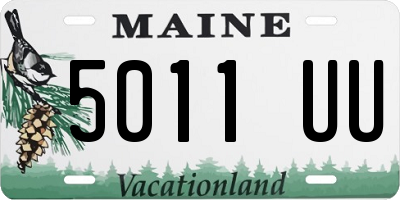 ME license plate 5011UU