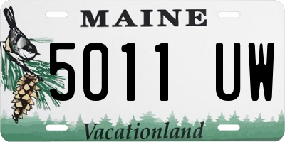 ME license plate 5011UW