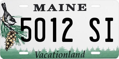 ME license plate 5012SI