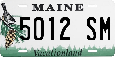 ME license plate 5012SM