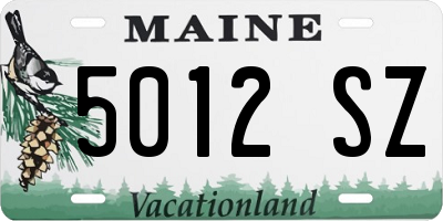 ME license plate 5012SZ