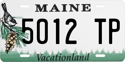 ME license plate 5012TP