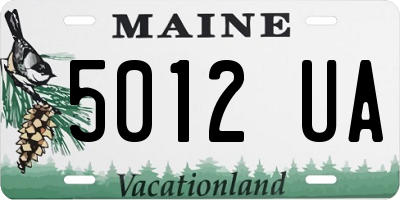 ME license plate 5012UA