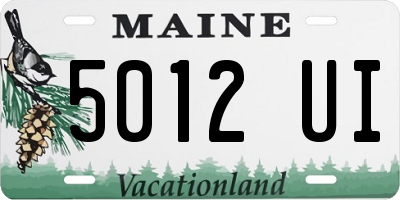 ME license plate 5012UI