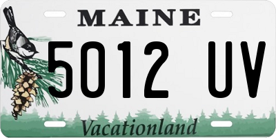 ME license plate 5012UV