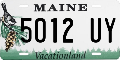 ME license plate 5012UY