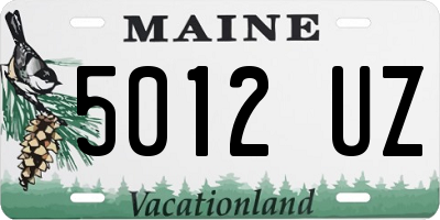 ME license plate 5012UZ