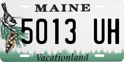 ME license plate 5013UH