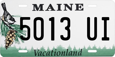 ME license plate 5013UI