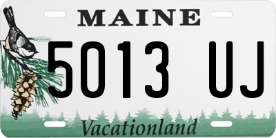 ME license plate 5013UJ