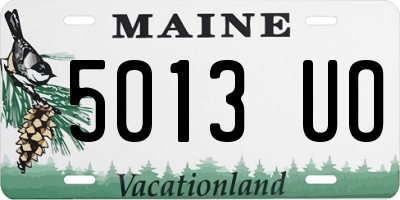 ME license plate 5013UO