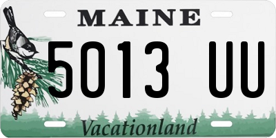 ME license plate 5013UU