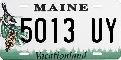 ME license plate 5013UY