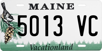 ME license plate 5013VC