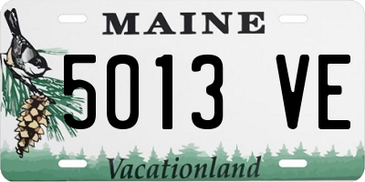 ME license plate 5013VE