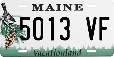 ME license plate 5013VF