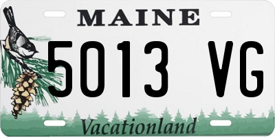 ME license plate 5013VG