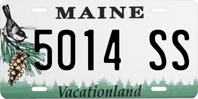 ME license plate 5014SS
