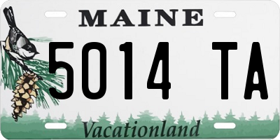 ME license plate 5014TA