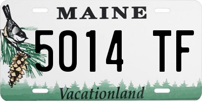ME license plate 5014TF