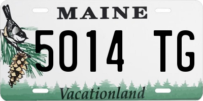 ME license plate 5014TG