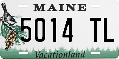 ME license plate 5014TL
