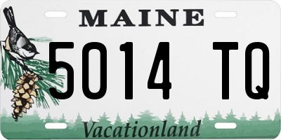 ME license plate 5014TQ