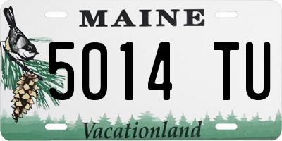 ME license plate 5014TU