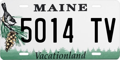 ME license plate 5014TV