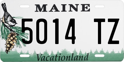 ME license plate 5014TZ