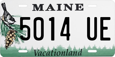 ME license plate 5014UE