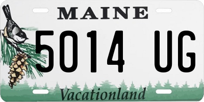 ME license plate 5014UG