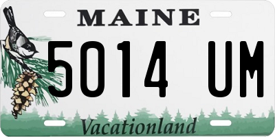 ME license plate 5014UM