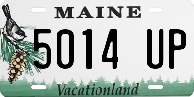 ME license plate 5014UP