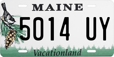 ME license plate 5014UY