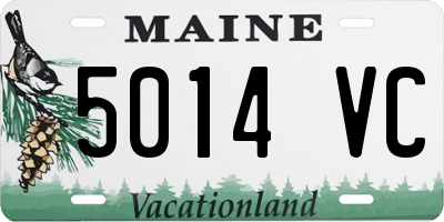 ME license plate 5014VC