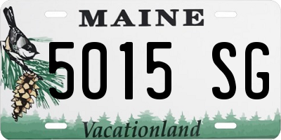 ME license plate 5015SG