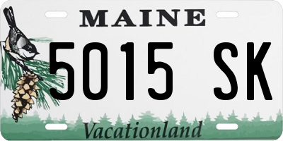 ME license plate 5015SK