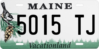 ME license plate 5015TJ