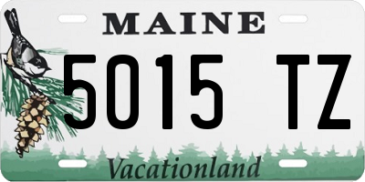 ME license plate 5015TZ
