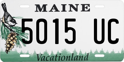 ME license plate 5015UC