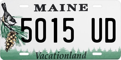 ME license plate 5015UD