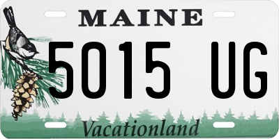 ME license plate 5015UG