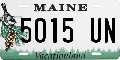 ME license plate 5015UN