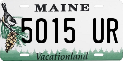 ME license plate 5015UR