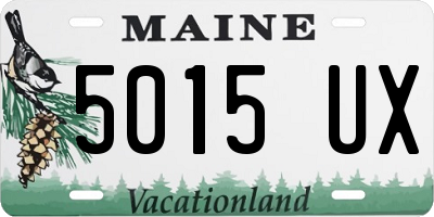 ME license plate 5015UX