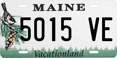 ME license plate 5015VE