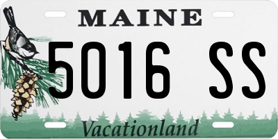 ME license plate 5016SS